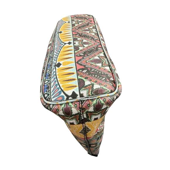 Johnny Was Colorful Floral Patterned Leather Small Tote Bag Bohemian - Picture 7 of 14